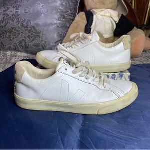 Veja Esplar Women’s Extra White/Nautico Leather Sneakers US 5